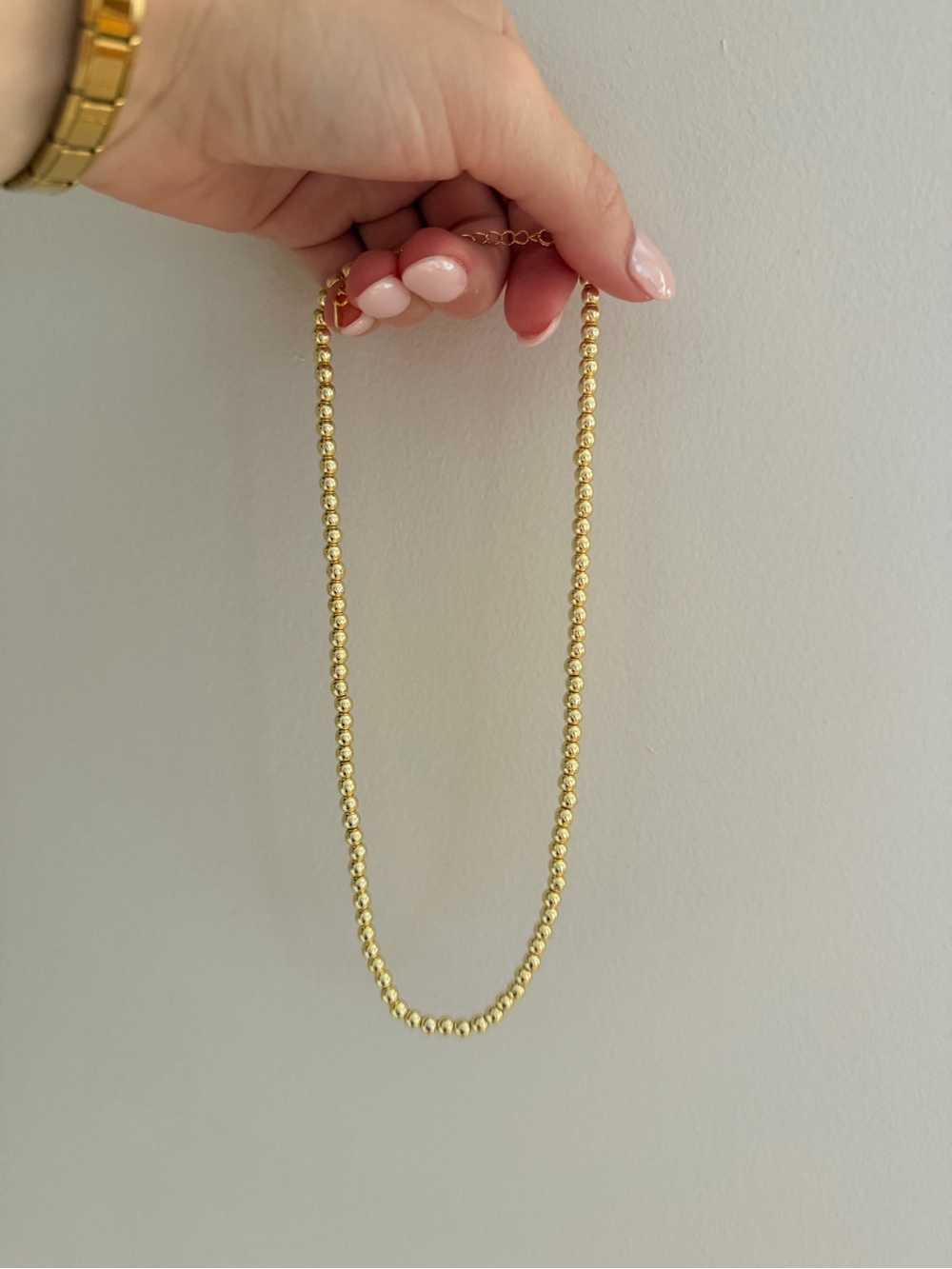Gold Beaded Necklace - Women's Fashion Jewelry